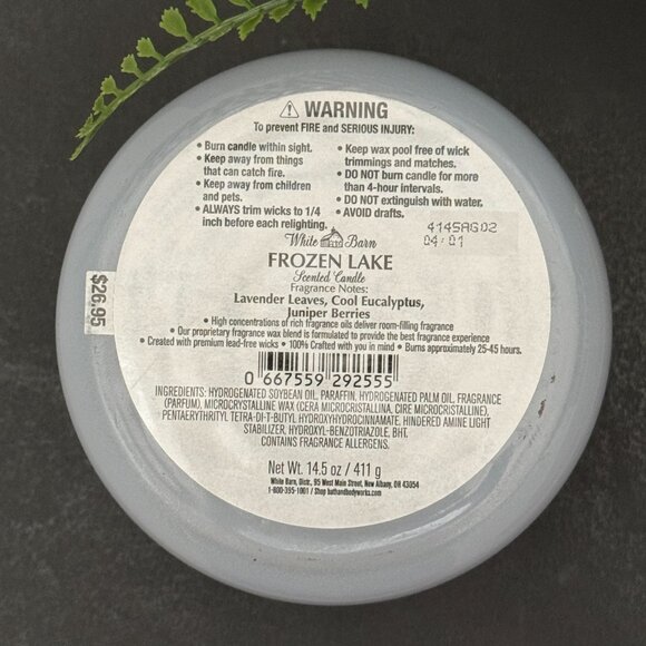 BBW Frozen Lake White Barn Bath & Body Works 3 Wick Candle - Picture 10 of 10